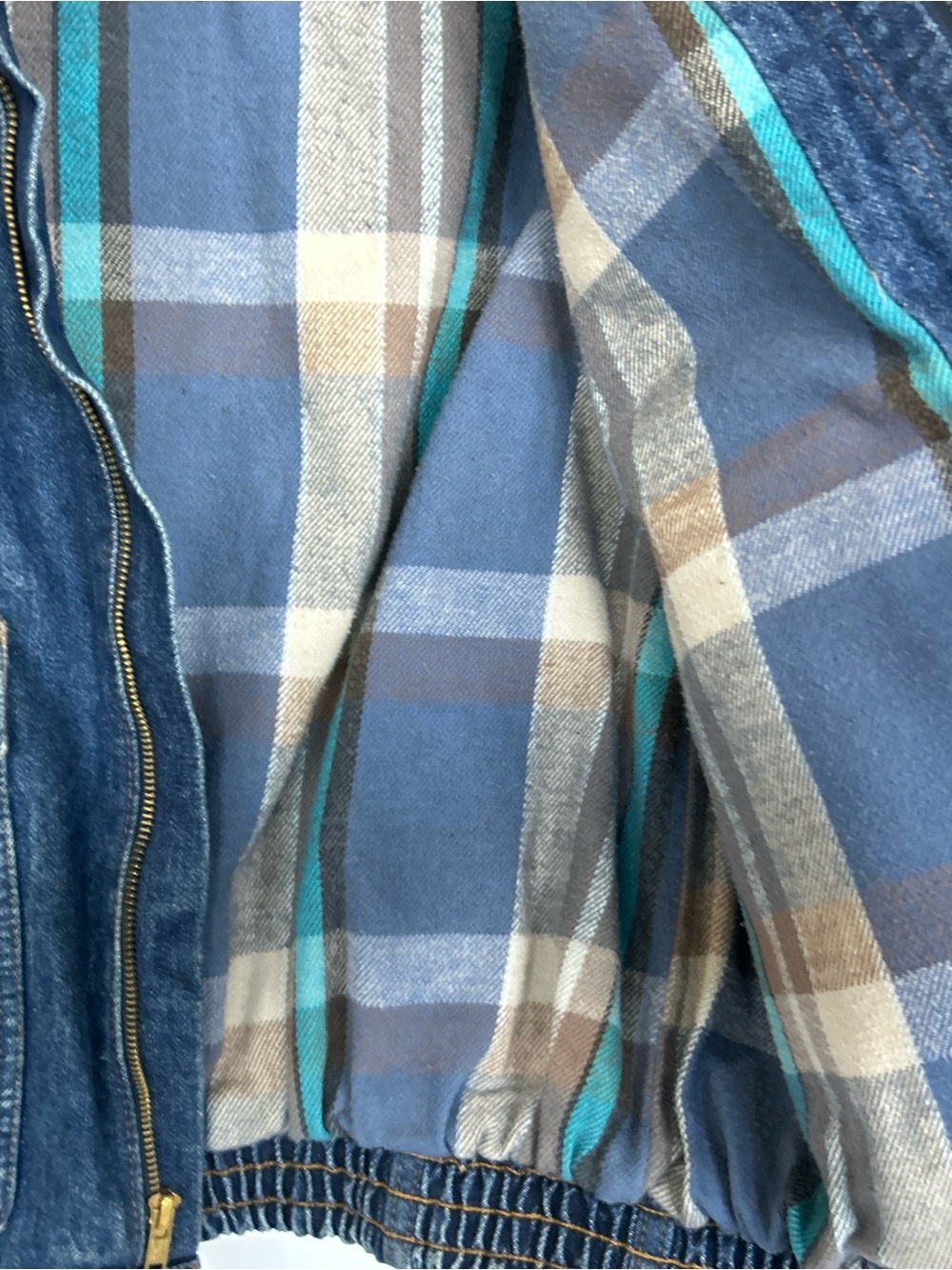 Vintage Levi's Men's Dark Blue Denim Blue Plaid Jacket - Picture 13 of 15